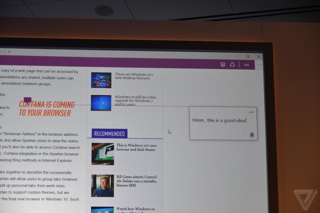 微软发布新浏览器 代号Spartan将融入Win10